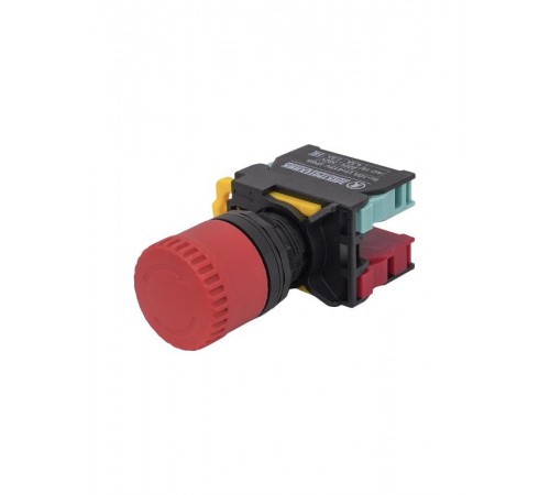 ВК22-ES445-65У1, красный, 1НО+1НЗ, гриб с фиксацией 30мм, d22мм, IP65, выключатель кнопочный  (ЭТ)   ET020019   Электротехник
