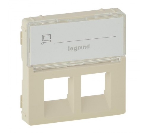 Valena LIFE Сл.кость Накладка розетки ТЛФ/комп 2-ой с полем для надписи  755481  Legrand