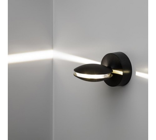 Декоративная подсветка WL44 BK светодиодная 9Вт 3500К черный IP54 для интерьера, фасадов зданий  Б0054424  ЭРА