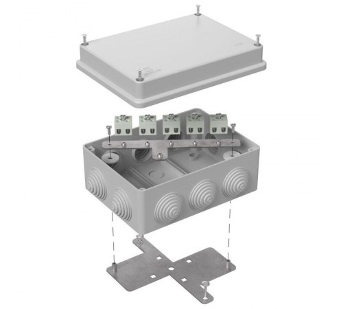 Коробка огнестойкая для о/п 40-0310-FR2.5-10 Е15-Е120 RAL7035 150х110х70 (6 шт/кор) серая  40-0310-7035-FR2.5-10  Промрукав