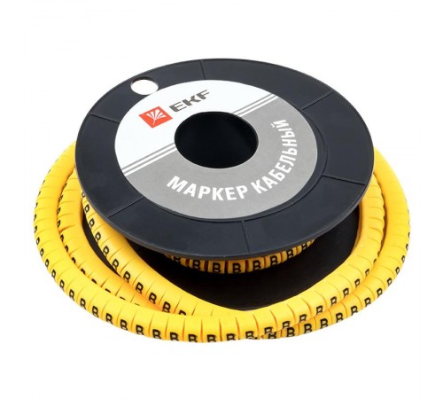 Маркер-кабельный 2,5кв.мм "B" (1000шт.) (ЕС-1) EKF PROxima  plc-KM-2.5-B  EKF