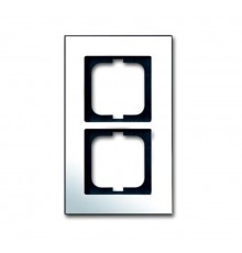 Рамка 2-постовая, серия carat, глянцевый хром  1754-0-4361   2CKA001754A4361  ABB