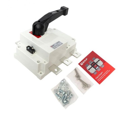 Рубильник-выключатель 400A 3P c рукояткой управления для прямой установки PowerSwitch  psds-400-3  EKF