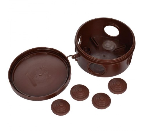 Коробка расп. КМ для о/п D=85х40мм IP54 4 вв. дуб  UKO21-085-040-000-K24-54  IEK