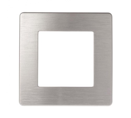 Рамка для розеток и выключателей серия 12 12-5101-03 на 1 пост, сатин, алюминий  Б0052501  ЭРА