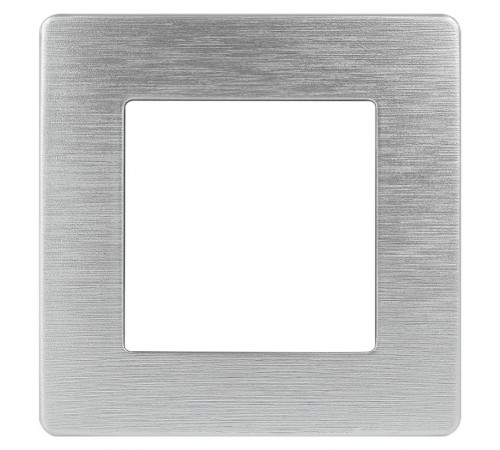 Рамка для розеток и выключателей серия 12 12-5101-03 на 1 пост, сатин, алюминий  Б0052501  ЭРА