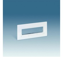 Simon 27 Накладка с суппортом однорядная на 4 широких или 8 узких модулей, S27C, белый  27721-35  Simon