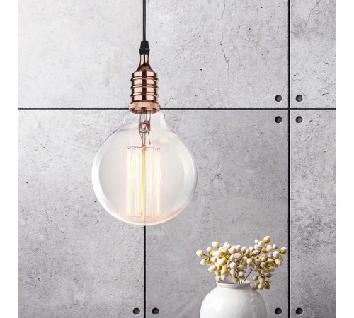 Светильник накладной подсветка PL13 E27 - 4 RG , цоколь Е27, провод 1 м, цвет розовое золото (60/360)  Б0048525  ЭРА