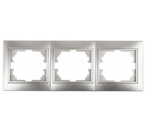 1-503-03 Intro Рамка на 3 поста гор., СУ, Plano, алюминий  Б0030098  Intro
