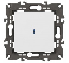 14-1102-01 Выключатель с подсветкой, 10АХ-250В, IP20, Эра Elegance, белый  Б0034215  ЭРА