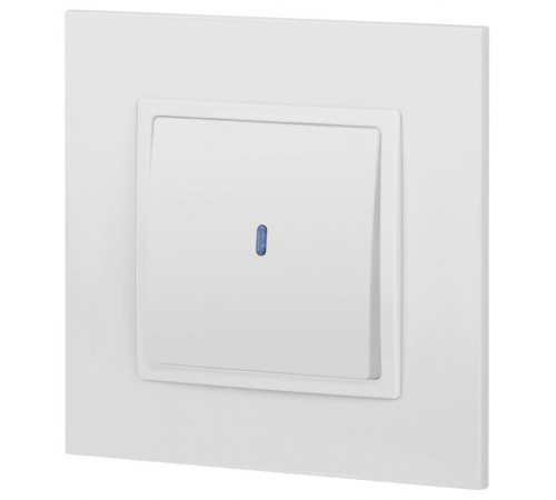 14-1102-01 Выключатель с подсветкой, 10АХ-250В, IP20, Эра Elegance, белый  Б0034215  ЭРА