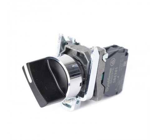 Переключатель SB4 в сборе модульный 22мм 2 позиции с фиксацией 1НО  SB4BD21  SE