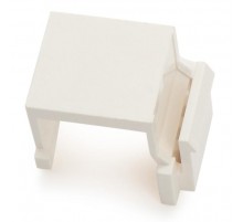 Вставка-заглушка KJ1-BL-WH формата Keystone Jack, белая  39260  Hyperline