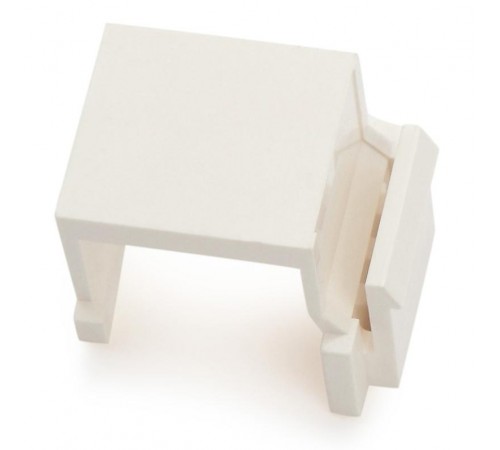 Вставка-заглушка KJ1-BL-WH формата Keystone Jack, белая  39260  Hyperline