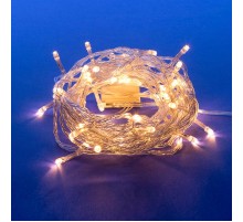Гирлянда светодиодная  с контроллером ULD-S0700-060/DTA WARM WHITE IP20   7м. 60 диодов. теплый белый свет. шнур прозр..  UL-00005257  Uniel