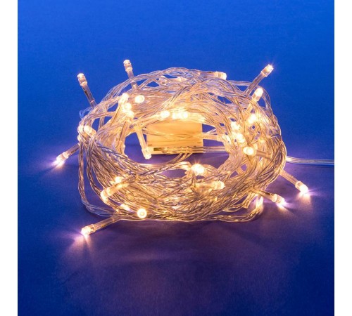 Гирлянда светодиодная  с контроллером ULD-S0700-060/DTA WARM WHITE IP20   7м. 60 диодов. теплый белый свет. шнур прозр..  UL-00005257  Uniel