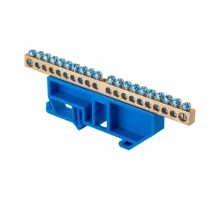 Шина "0" N 63.20 изолятор на DIN-рейку (латунь) EKF PROxima  sn0-63-20-d  EKF