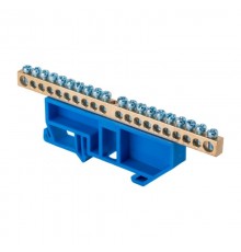 Шина "0" N 63.20 изолятор на DIN-рейку (латунь) EKF PROxima  sn0-63-20-d  EKF