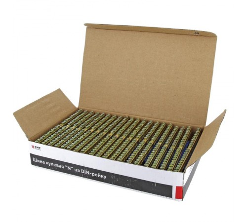 Шина "0" N 63.20 изолятор на DIN-рейку (латунь) EKF PROxima  sn0-63-20-d  EKF