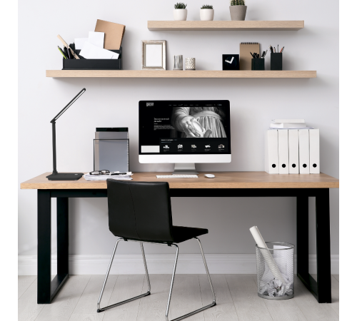 Светильник настольный GTL202 10W 550lm 3000-6000K 170-265V черный диммируемый USB LED 1/8/32  GT2022  Gauss