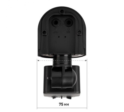 ЭРА Датчик движения ЭРА MD 04 настенный инфракрасный 1200 Вт угол 180 градусов IP44, черный Б0067001  ЭРА