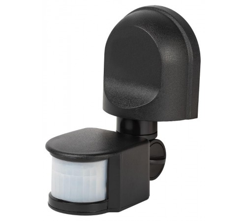 ЭРА Датчик движения ЭРА MD 04 настенный инфракрасный 1200 Вт угол 180 градусов IP44, черный Б0067001  ЭРА