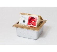 Люк на 2 поста (45*45)латунь,с металлической коробкой,IP44  300003  SPL