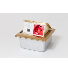 Люк на 2 поста (45*45)латунь,с металлической коробкой,IP44  300003  SPL