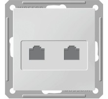 W59 Матовый хром Розетка компьютерная 2-ая RJ45 кат.5e  RSI-251KK5E-5-86  SE