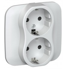 FLITE Розетка 2-ая с заземлением со шторками 16А РСш12-0-А-ФлЖ жемчуг  FI-R24A-16-K36  IEK
