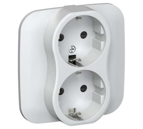 FLITE Розетка 2-ая с заземлением со шторками 16А РСш12-0-А-ФлЖ жемчуг  FI-R24A-16-K36  IEK