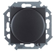 Simon 15 Графит Светорегулятор поворотно-нажимной электронный, переключатель, 500Вт 230В, винт. зажим  1591790-038  Simon
