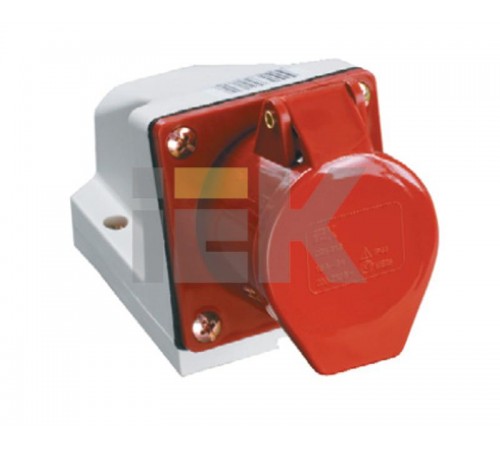 Розетка 114 стационарная 3Р+РЕ 16А 380В IP44  PSR12-016-4  IEK