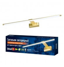 Светильник светодиодный для подсветки картин и зеркал. ULT-F32-9W/NW IP20 GOLD 220V корпус алюминий, цвет золотистый  UL-00003348  Uniel