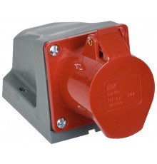 Розетка 114 стационарная 3Р+РЕ 16А 380В IP44  PSR12-016-4  IEK