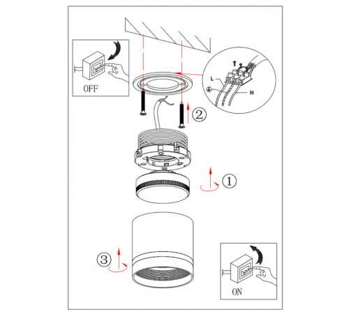 Светильник встраиваемый точечный под лампу GX53, OL9 GX53 WH/WH алюминий, цвет белый+белый (40/800)  Б0048541  ЭРА