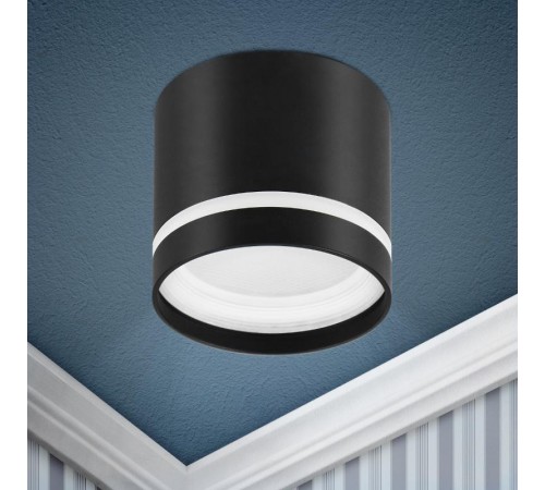 Светильник встраиваемый точечный под лампу GX53 OL9 GX53 BK/WH алюминий, цвет черный+белый (40/800)  Б0048542  ЭРА