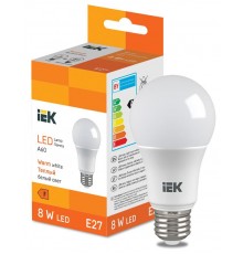 Лампа светодиодная Bulb A60 710lm 3000K E27  LL-I-A60-8-230-30-E27  IEK