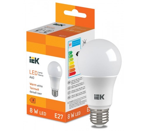 Лампа светодиодная Bulb A60 710lm 3000K E27  LL-I-A60-8-230-30-E27  IEK