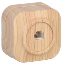 РТ20-ХС Розет. 1-ая телеф. о/у GLORY сосна  ETH10-K34  IEK