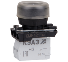 Кнопка КМЕ4211м-черный-1но+1нз-цилиндр-IP65  248243  КЭАЗ