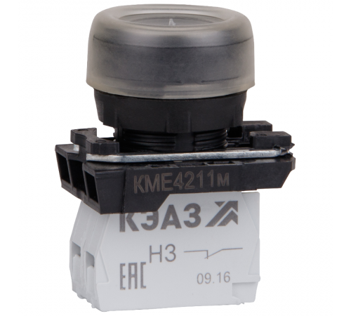 Кнопка КМЕ4211м-черный-1но+1нз-цилиндр-IP65  248243  КЭАЗ