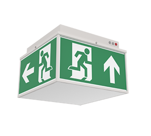 Световой указатель аварийного освещения светодиодный Quad серии Advanced 6W IP20/IP65 3ч Teletest  V1-EM-70432-31A01-2000665  VARTON