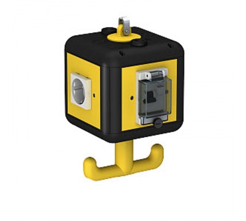 Блок питания подвесной VH-4 укомплектованный розетками, 140x140x247 мм, черно-желтый  6109780  OBO Bettermann