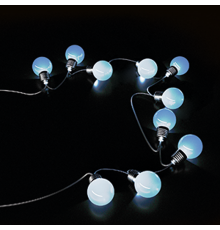 Гирлянда садовая на солнечной батарее 10 LED ламп Большие Шары Белый свет Solar, 1/24  GS033  Gauss