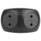 Разветвитель электрический ЭРА SPx-2-B на 2 розетки без заземления 10А черный   Б0059720  ЭРА