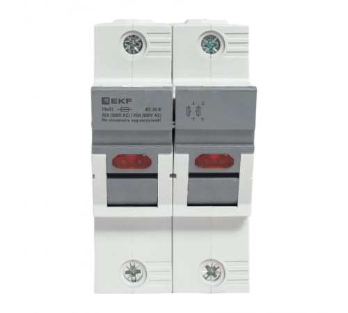 Предохранитель-разъединитель DF 14х51 2Р (тип ПВЦ)   df142-e  EKF