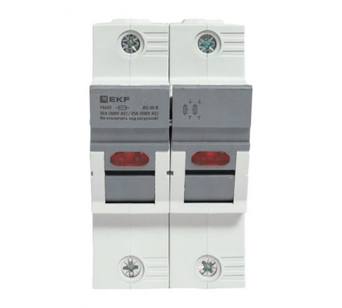 Предохранитель-разъединитель DF 14х51 2Р (тип ПВЦ)   df142-e  EKF