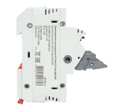 Предохранитель-разъединитель DF 14х51 2Р (тип ПВЦ)   df142-e  EKF