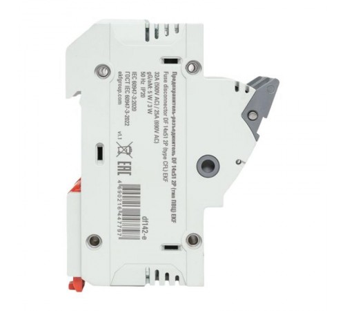 Предохранитель-разъединитель DF 14х51 2Р (тип ПВЦ)   df142-e  EKF